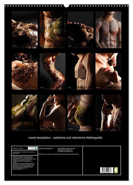 Produktbild: sweet temptation - weibliche und m&auml;nnliche Aktfotografie (Wandkalender 2027 DIN A2 hoch), CALVENDO Monatskalender