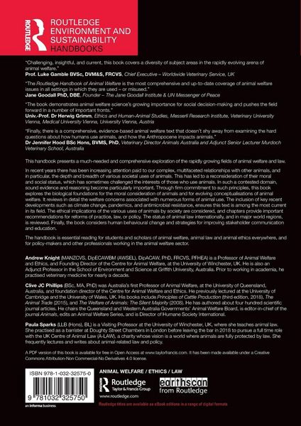 Produktbild: Routledge Handbook of Animal Welfare