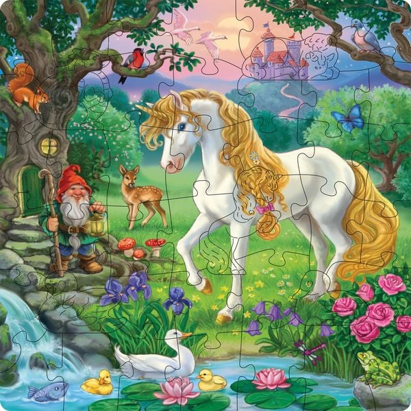 Produktbild: Kinderpuzzle 44 Teile - M&auml;rchenhaftes Einhorn