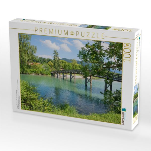 Produktbild: CALVENDO Puzzle Mangfallbr&uuml;cke in Gmund am Tegernsee | 1000 Teile Lege-Gr&ouml;&szlig;e 64x48cm Foto-Puzzle f&uuml;r gl&uuml;ckliche Stunden