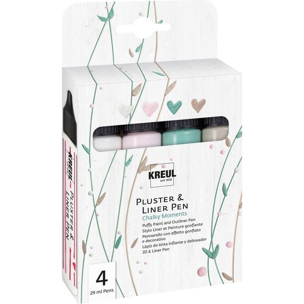 Produktbild: KREUL Pluster & Liner Pen Chalky Moments 4x29ml