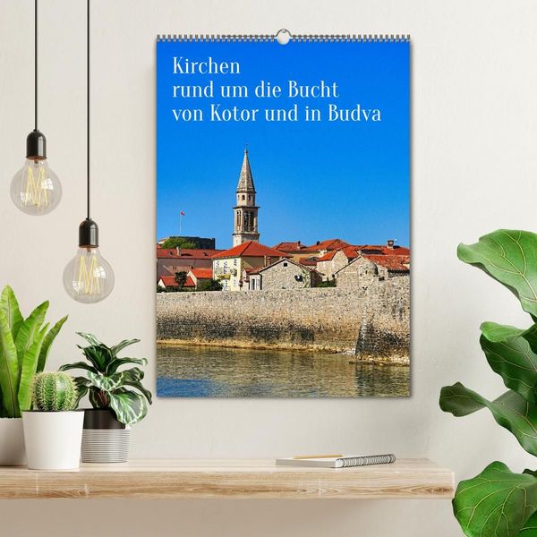 Produktbild: Kirchen rund um die Bucht von Kotor und in Budva (Wandkalender 2027 DIN A2 hoch), CALVENDO Monatskalender