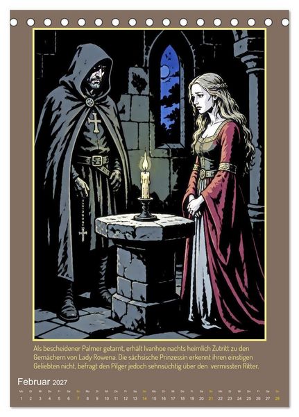 Produktbild: Ritter Ivanhoe, Ehre und Schatten (Tischkalender 2027 DIN A5 hoch), CALVENDO Monatskalender