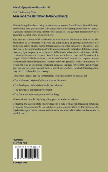 Produktbild: Genes and the Motivation to Use Substances