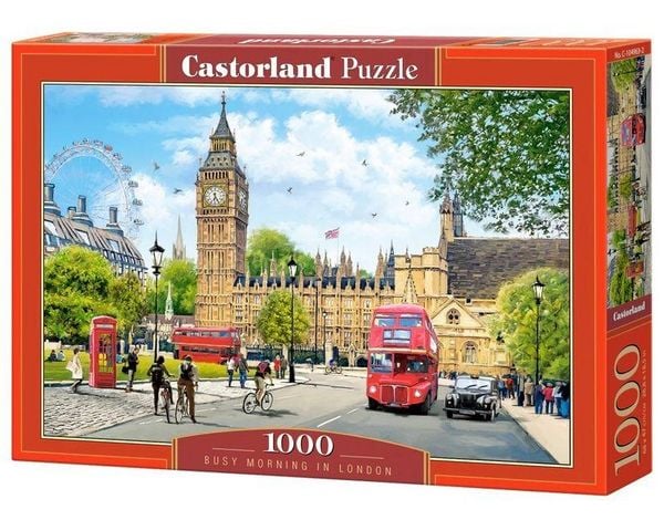 Produktbild: Castorland 1000 Piece Jigsaw Puzzles, Busy Morning in London, United Kingdom, Great Britain, England Puzzle, Big Ben, Adult Puzzle, Castorland C-104963-2