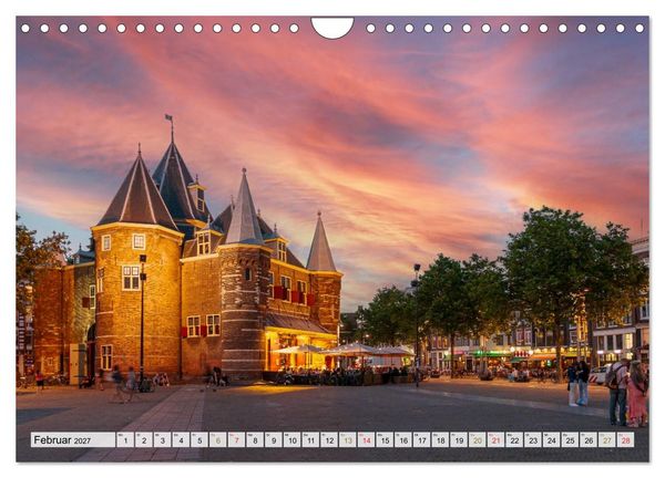 Produktbild: Ein Blick auf Amsterdam in Farbe (Wandkalender 2027 DIN A4 quer), CALVENDO Monatskalender