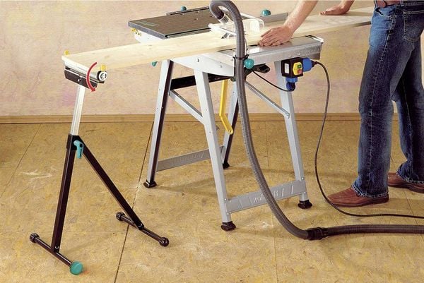 Produktbild: Wolfcraft 6119973 Rollenbock h&ouml;henverstellbar, klappbar 60kg 3.9kg 1St.