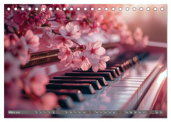 Produktbild: Tr&auml;ume aus Piano, Klavier und Fl&uuml;gel (Tischkalender 2026 DIN A5 quer), CALVENDO Monatskalender