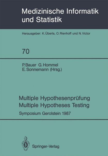 Produktbild: Multiple Hypothesenpr&uuml;fung / Multiple Hypotheses Testing