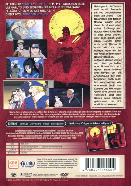 Produktbild: Naruto Shippuden - Staffel 21.1: Folgen 652-661 [2 DVDs]