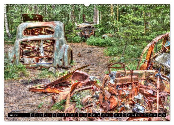 Produktbild: Autofriedhof Ryd (hochwertiger Premium Wandkalender 2026 DIN A2 quer), Kunstdruck in Hochglanz