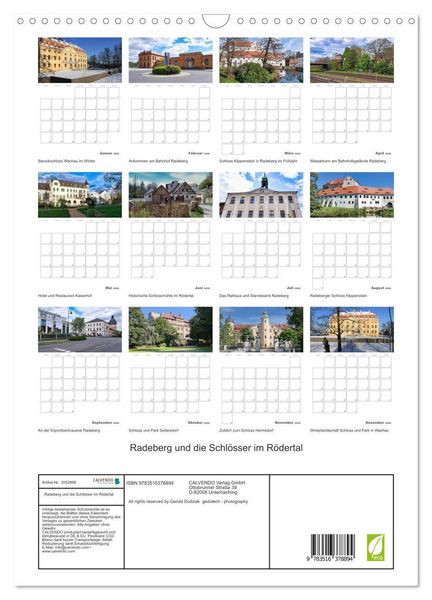 Produktbild: Radeberg und die Schl&ouml;sser im R&ouml;dertal (Wandkalender 2026 DIN A3 hoch), CALVENDO Monatskalender