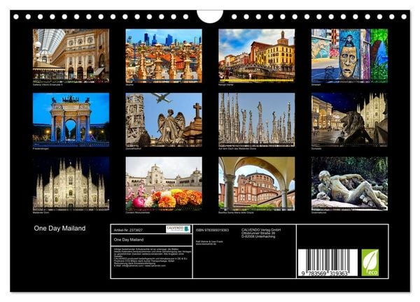 Produktbild: One Day Mailand (Wandkalender 2027 DIN A4 quer), CALVENDO Monatskalender