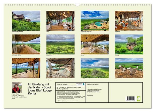 Produktbild: Im Einklang mit der Natur - Soroi Lions Bluff Lodge Kenia (Wandkalender 2026 DIN A2 quer), CALVENDO Monatskalender
