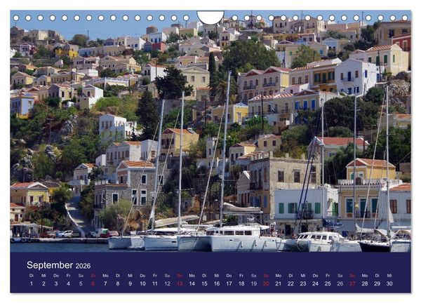 Produktbild: Rhodos mit Lindos und Symi (Wandkalender 2026 DIN A4 quer), CALVENDO Monatskalender