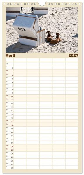 Produktbild: Familienplaner 2027 - Sylt-Momente mit 5 Spalten (Wandkalender, 21 x 45 cm) CALVENDO