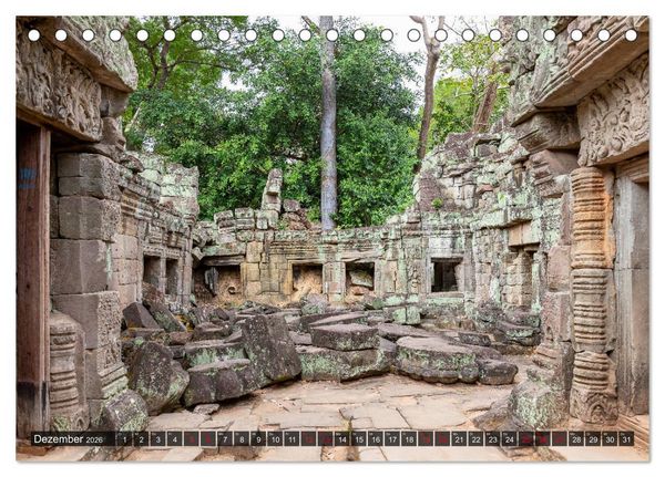 Produktbild: Angkor - Die Tempel der Khmer (Tischkalender 2026 DIN A5 quer), CALVENDO Monatskalender