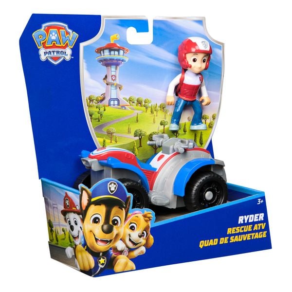 Produktbild: PAW Patrol - Ryder-Figur mit Quad-Rettungsfahrzeug, stabiles Basis-Fahrzeug (2025), authentisches Spielzeug zur Serie f&uuml;r Kinder ab 3 Jahren