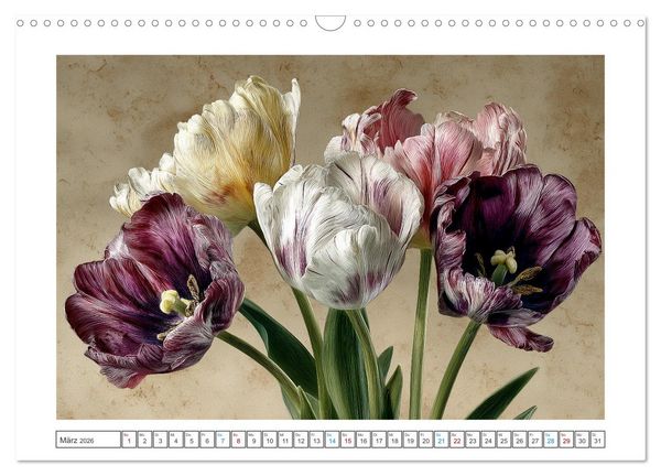 Produktbild: Florale Meisterwerke (Wandkalender 2026 DIN A3 quer), CALVENDO Monatskalender