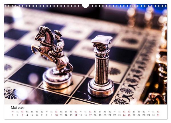 Produktbild: Schach 2026. Impressionen von Figuren und Spielen (Wandkalender 2026 DIN A3 quer), CALVENDO Monatskalender