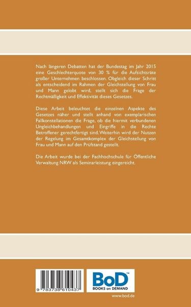 Produktbild: Gleichheitssatz und Geschlechterquote