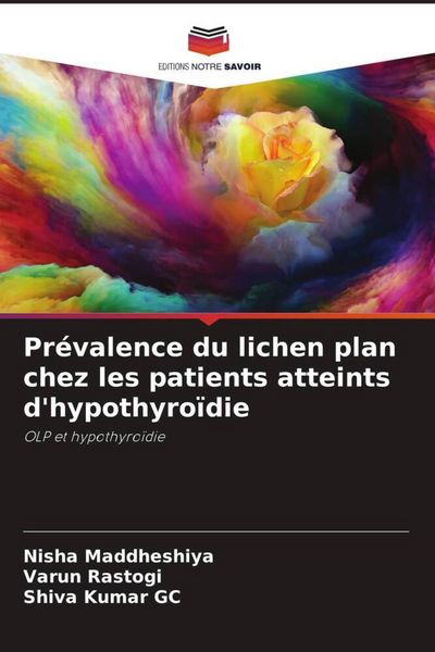 Produktbild: Pr&eacute;valence du lichen plan chez les patients atteints d'hypothyro&iuml;die
