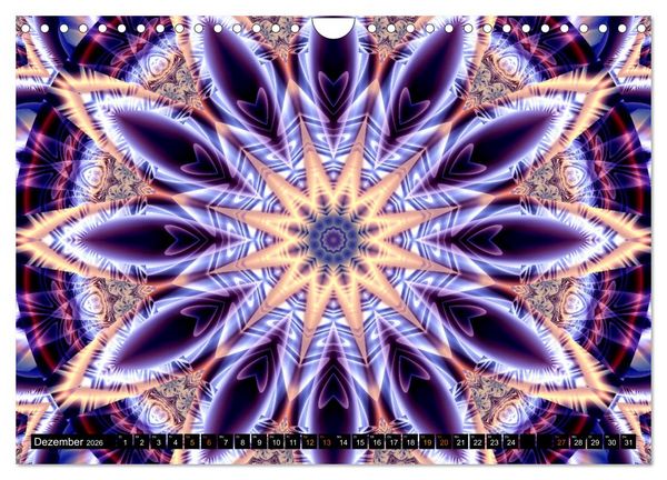 Produktbild: Energie - Mandalas, Spiritualit&auml;t durch die Farbe Lila (Wandkalender 2026 DIN A4 quer), CALVENDO Monatskalender