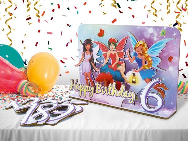 Familiacard Geburtstagsdekoration Feen