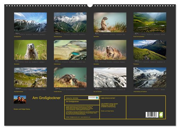 Produktbild: Am Gro&szlig;glockner (Wandkalender 2026 DIN A2 quer), CALVENDO Monatskalender