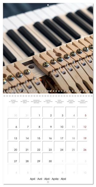 Produktbild: Moments de Piano (Calendrier mural carr&eacute; 2026 30x30 cm) Calendrier double avec une page pour vos prises de notes