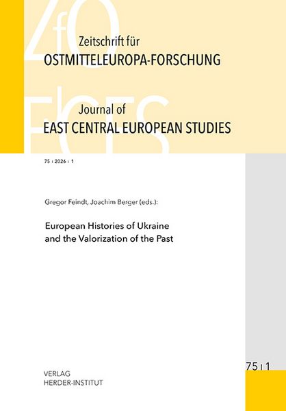 Produktbild: Zeitschrift f&uuml;r Ostmitteleuropa-Forschung (ZfO) 75/1 / Journal of East Central European Studies (JECES) 75/1