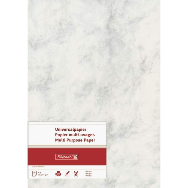 Produktbild: Brunnen Universalpapier A4 Marmor gr 35Bl