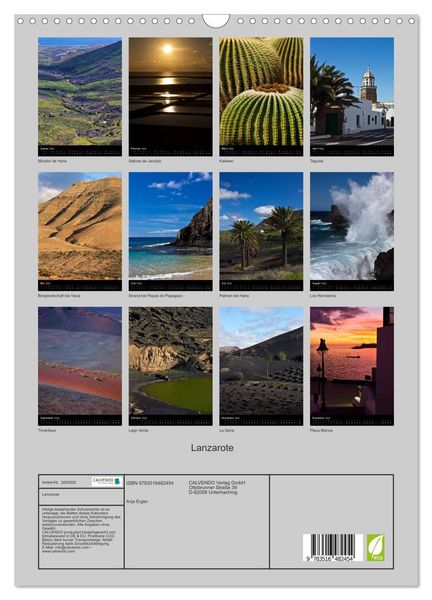 Produktbild: Lanzarote (Wandkalender 2026 DIN A3 hoch), CALVENDO Monatskalender