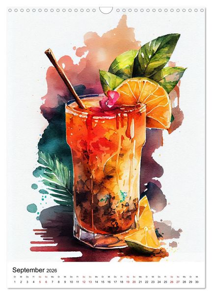 Produktbild: K&uuml;nstlerische Cocktails (Wandkalender 2026 DIN A3 hoch), CALVENDO Monatskalender