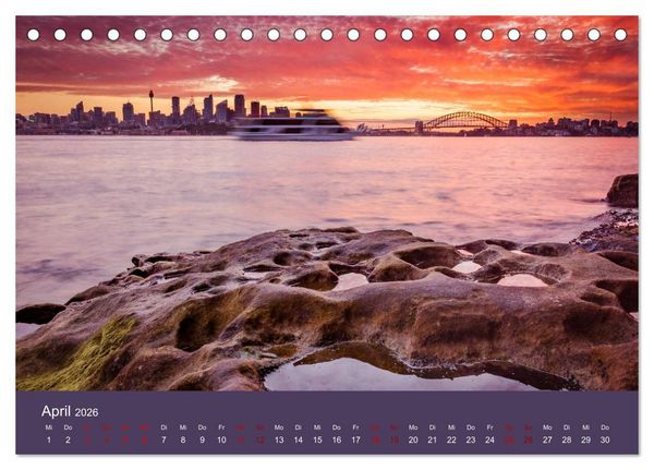Produktbild: Down Under - Eine Reise durch Australien (Tischkalender 2026 DIN A5 quer), CALVENDO Monatskalender