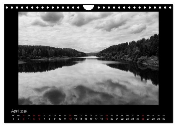 Produktbild: Harz-Bilder in monochrome (Wandkalender 2026 DIN A4 quer), CALVENDO Monatskalender