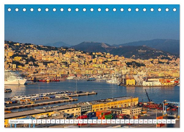 Produktbild: Genua - Die facettenreiche Sch&ouml;nheit (Tischkalender 2026 DIN A5 quer), CALVENDO Monatskalender