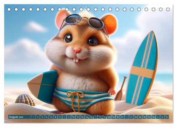 Produktbild: Hamsterbacken: Ein Jahr voller &Uuml;berraschungen (Tischkalender 2026 DIN A5 quer), CALVENDO Monatskalender
