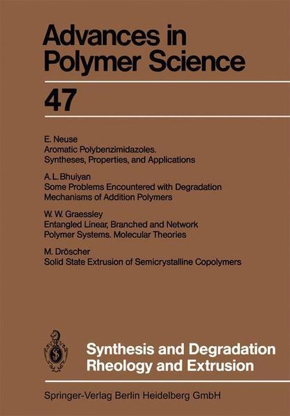 Produktbild: Synthesis and Degradation Rheology and Extrusion