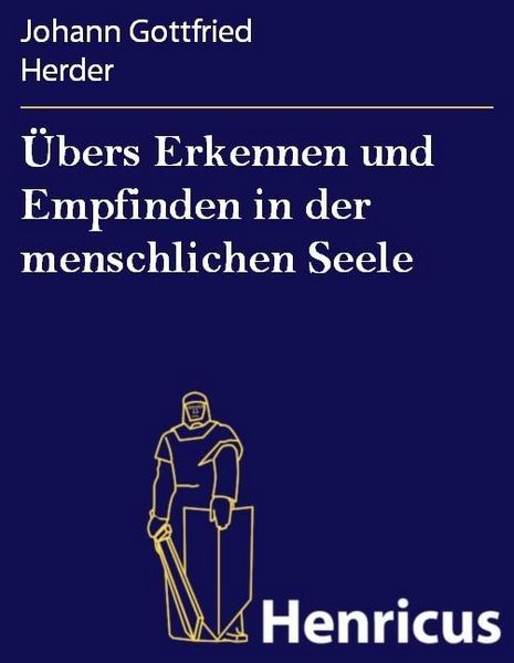 Produktbild: &Uuml;bers Erkennen und Empfinden in der menschlichen Seele