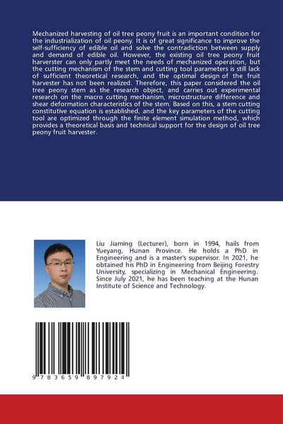 Produktbild: Research on Oil Tree Peony Stem Cutting Properties and Mechanism