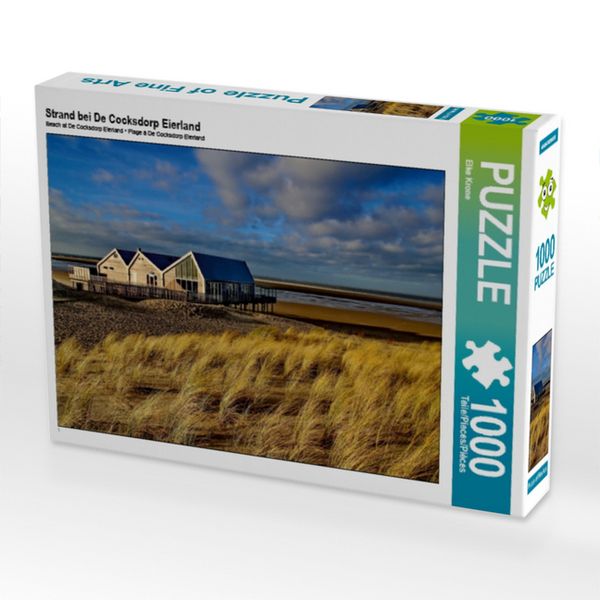 CALVENDO Puzzle Strand bei De Cocksdorp Eierland | 1000 Teile Lege-Größe 64x48cm Foto-Puzzle für glückliche Stunden