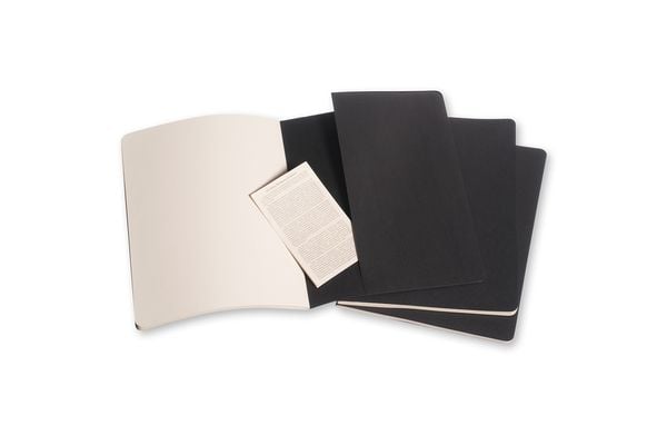 Produktbild: Moleskine Cahier Extra Large blanko schwarz. 3er Pack