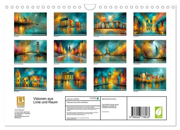 Produktbild: Visionen aus Linie und Raum (Wandkalender 2027 DIN A4 quer), CALVENDO Monatskalender