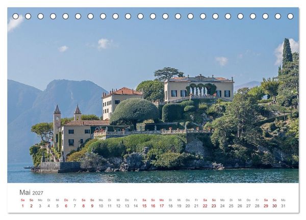 Produktbild: Como und der Comer See (Tischkalender 2027 DIN A5 quer), CALVENDO Monatskalender