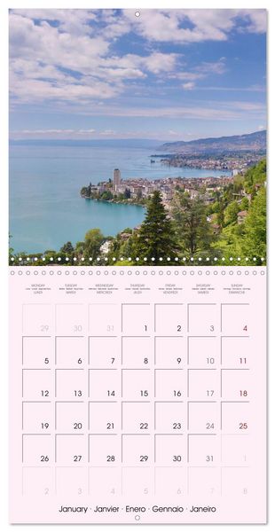 Produktbild: Evasion &agrave; Montreux (Calendrier mural carr&eacute; 2026 30x30 cm) Calendrier double avec une page pour vos prises de notes