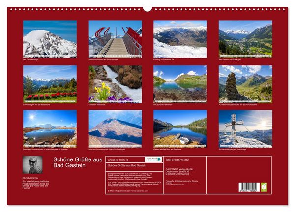 Produktbild: Sch&ouml;ne Gr&uuml;&szlig;e aus Bad Gastein (Wandkalender 2026 DIN A2 quer), CALVENDO Monatskalender