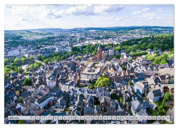 Produktbild: Ausblicke - Mittelhessen von Oben (Wandkalender 2026 DIN A2 quer), CALVENDO Monatskalender