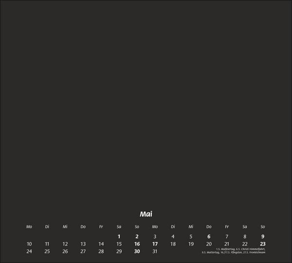 Produktbild: times&more Bastelkalender schwarz 2027