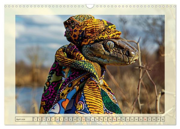 Produktbild: Reptilien-Fashion. Im Rampenlicht der Wildnis (Wandkalender 2026 DIN A3 quer), CALVENDO Monatskalender